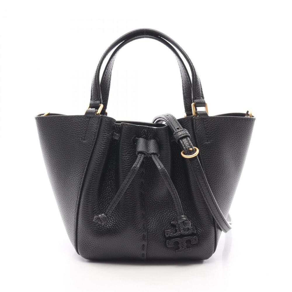 Tory Burch McGraw Mini Dragonfly 2-Way Handbag, Leather, Women's, Black (90473)